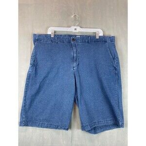 GAP Men's 12" Shorts Size 42 Blue Stripe Casual Comfort Fit Button & Zip Fly
